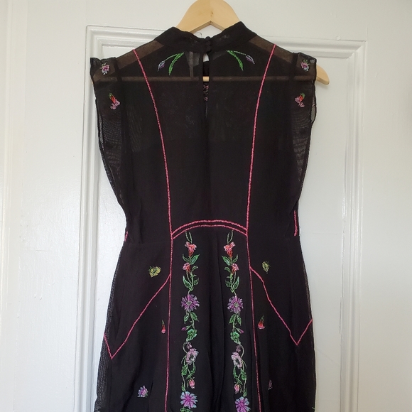 Free People Ruffle Embroidered Mini Dress - Picture 7 of 9